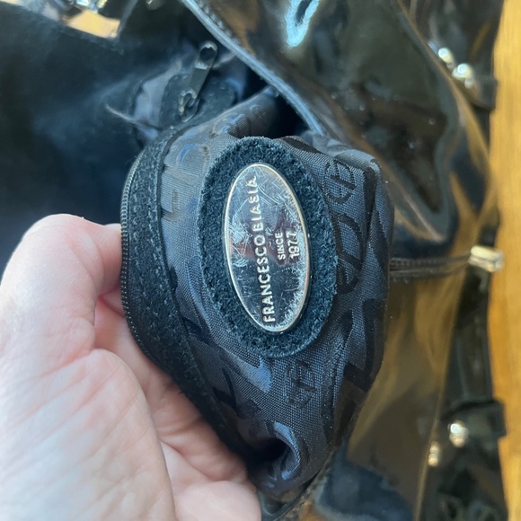 Francesco Biasa Black Patent Leather Handbag - Picture 4 of 11